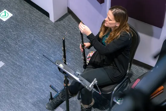 Julie Sirois-Leclerc, Oboist, rehearsal, October 2020