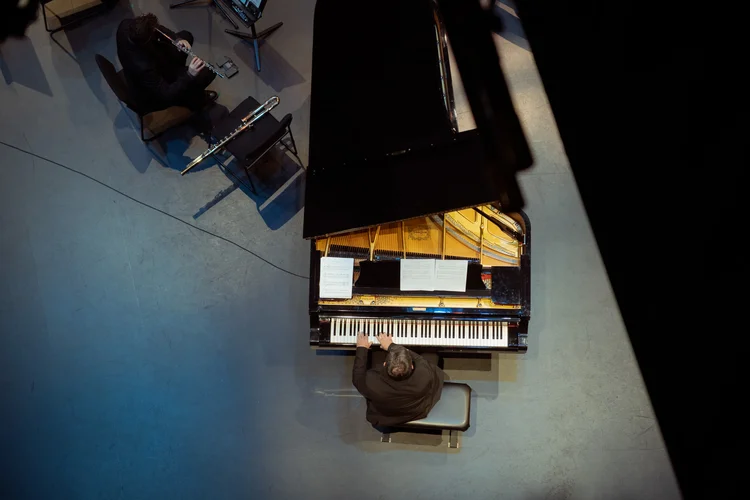 Pianiste vu de haut